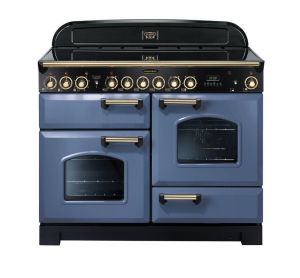 Rangemaster CDL110ECSB/B 129640 Classic DL 110 Ceramic Stone Blue / Brass