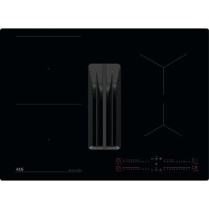 Aeg TCH74B01CB 68cm New Single Bridge Hob with Extractor, Touch on Glass slide controls
